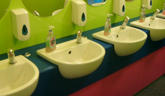 school toilet cladding